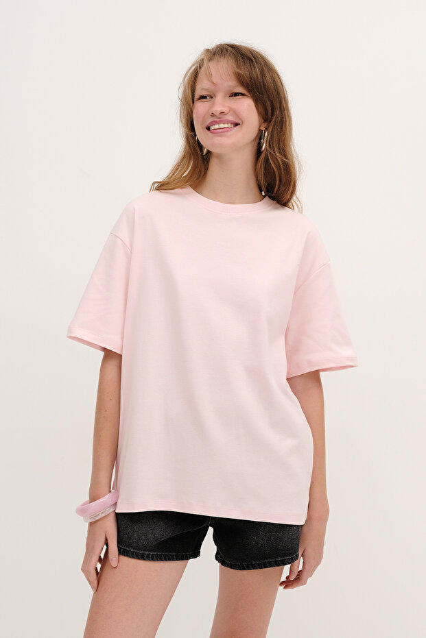 Kalın Oversize Basic T-shirt P17865 - 2