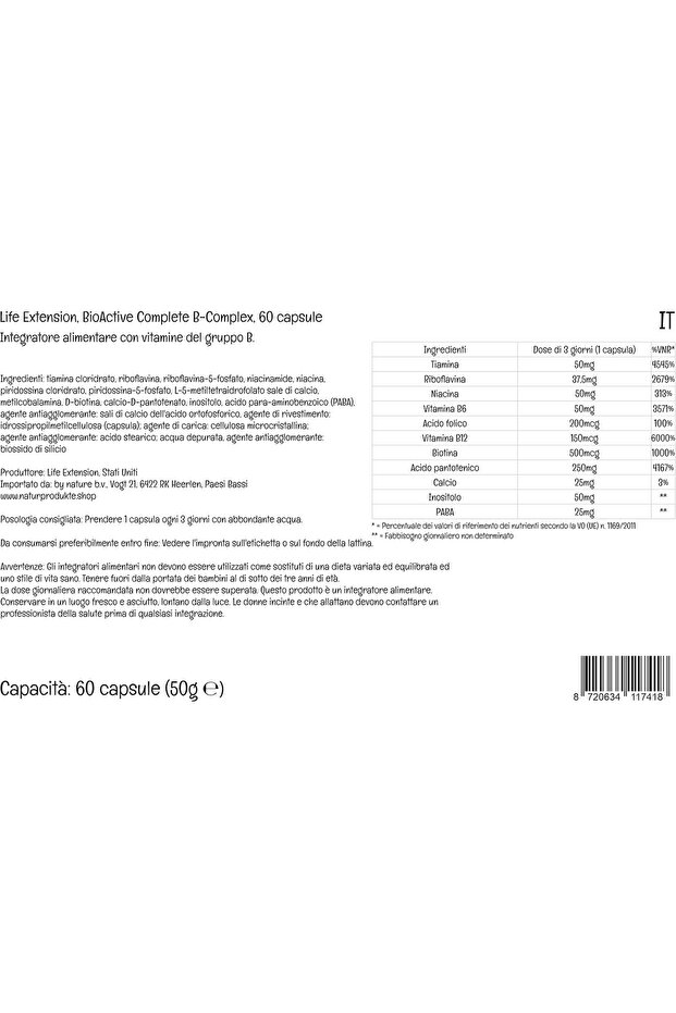 , BioActive Complete B-Complex, 60 Vegan Capsules - 8