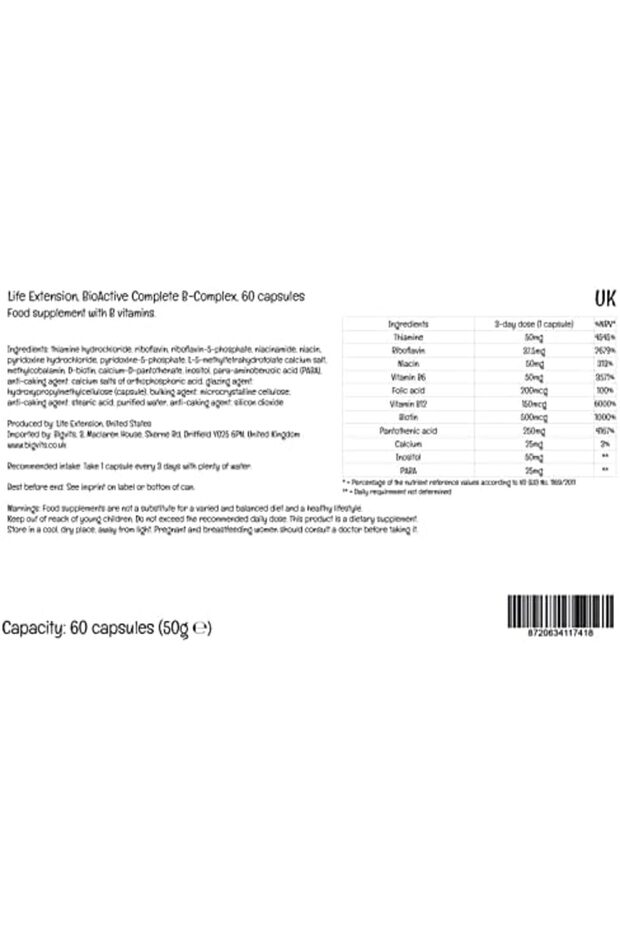 , BioActive Complete B-Complex, 60 Vegan Capsules - 5