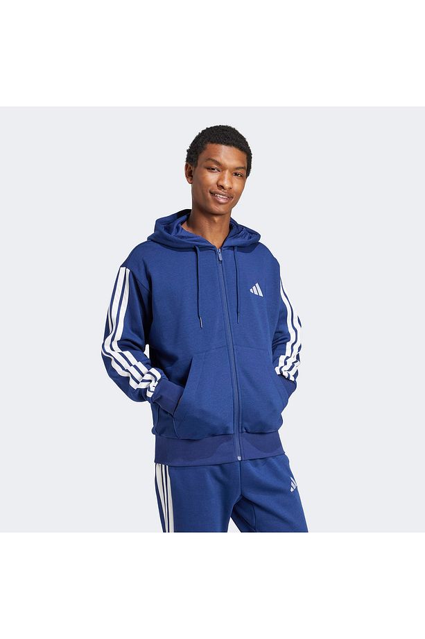 Essentials 3 Stripes Erkek Lacivert Eşofman Üstü - 3
