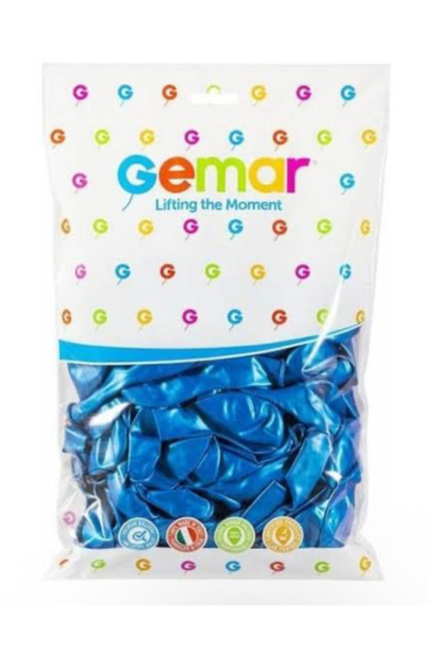Navy Blue Metallic Balloon 100 Pieces 12 Inch Gemar