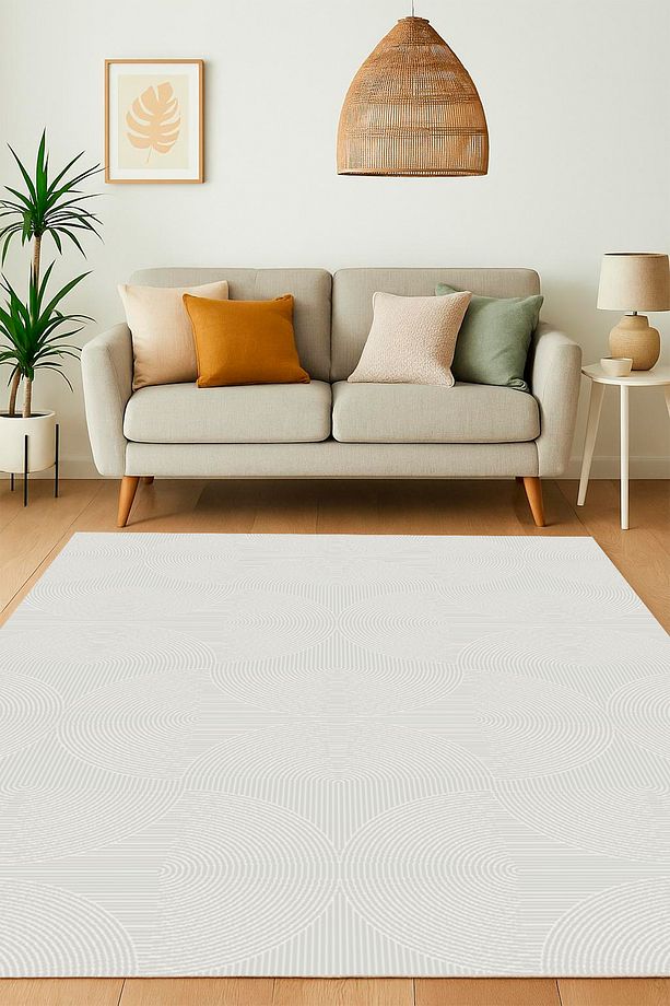 Linen Serisi Dokuma Yıkanabilir Modern Oturma Odası Halısı Salon Halısı Mutfak Halısı - 1