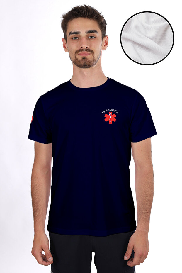 Navy Blue Paramedic Dry Touch Crew Neck T-Shirt Unisex