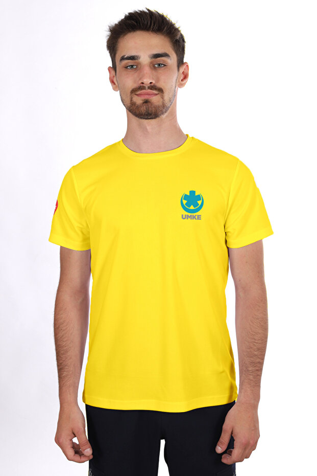 Yellow Umke Dry Touch Crew Neck T-Shirt Unisex