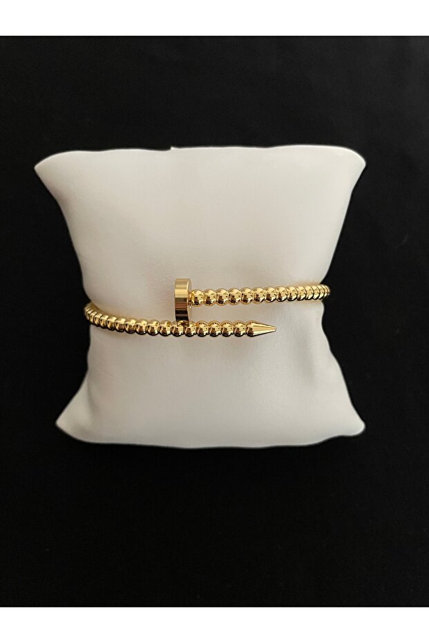 Çivi Çelik Gold Bileklik - 1