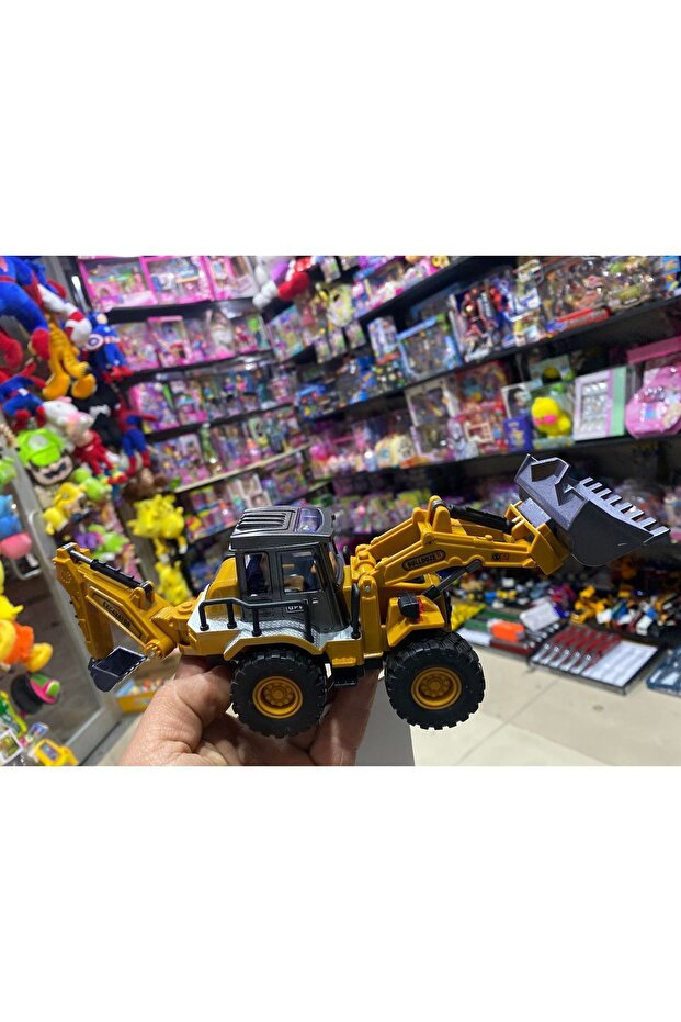Metal Aksamlı Dev Sürtmeli Ekskavatör ve Buldozer Kepçe Ultra Kaliteli 2'li Dev Set - 4