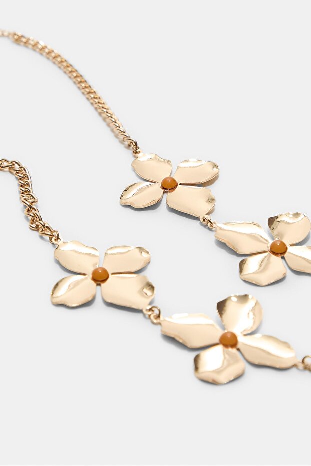Çiçekli Lariat Kolye - 3