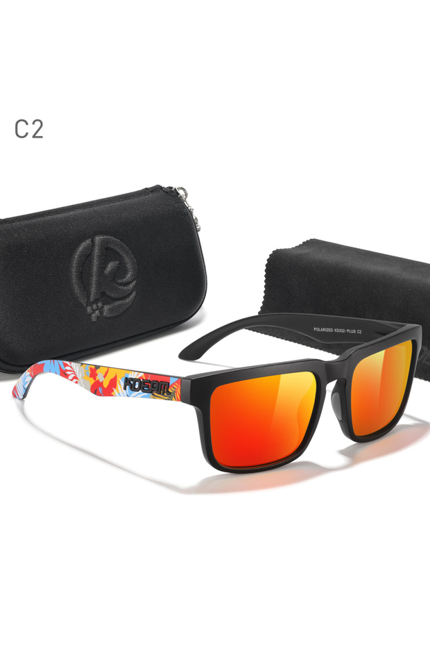 L 154mm C2 mirrored red KDEAM Oversized Sunglasses Polarized Photochromic Lenses Night Vision Goggle