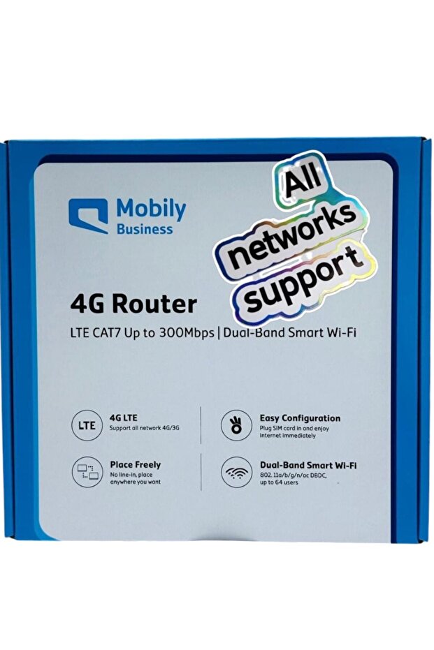 جهاز توجيه لاسلكي 4G Connect 4G مفتوح لجميع بطاقات SIM