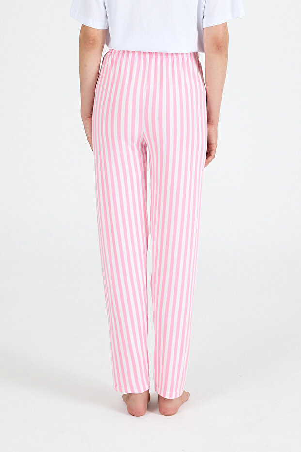 Ροζ ριγέ πιτζάμες 4523 - 5