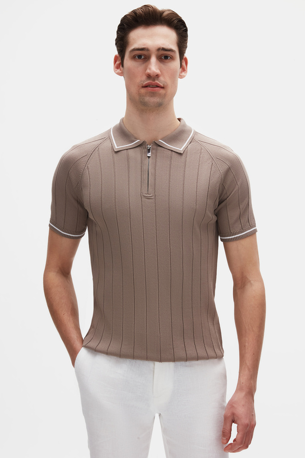 Ds Damat Regular Fit Mink T-Shirt