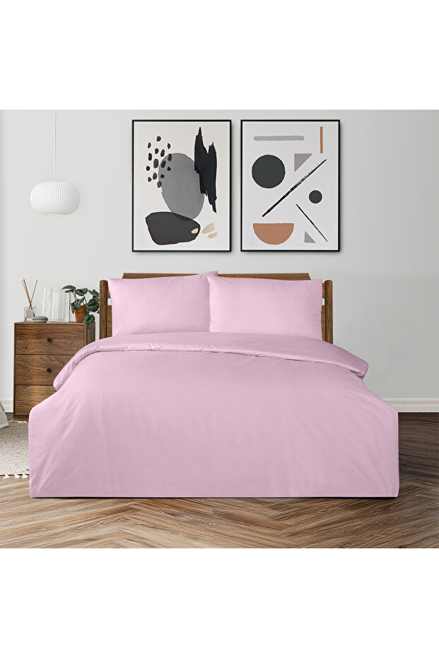 Freesia Double Ranforce Duvet Cover Set Lilac (3 Pieces) Double Duvet Cover Set