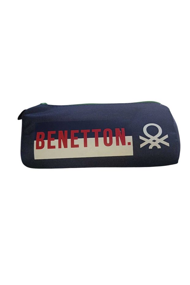 United Colors of Double Compartment Navy Blue Pencil Bag (04284)