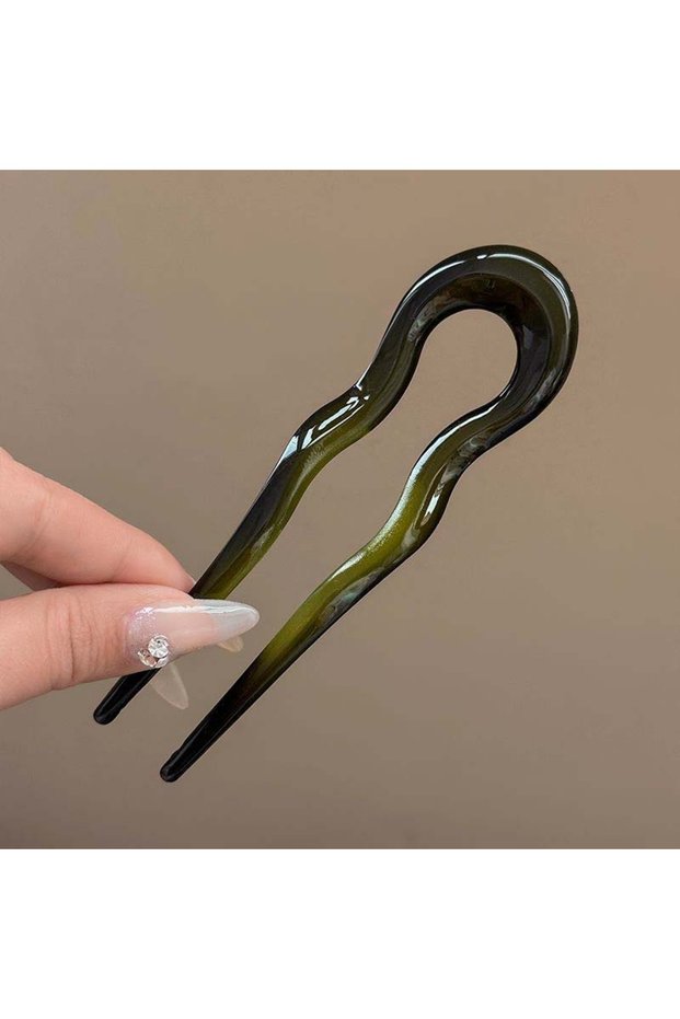 04 U-Shaped Hair Fork Fashion Tortoiseshell Acetate Hairpin Geometric Design Headwear Hair Sticks Wo