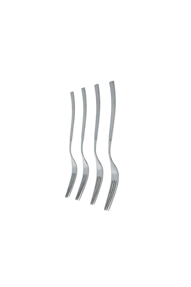 مجموعة شوكة طاولة مكونة من 4 قطع - 3