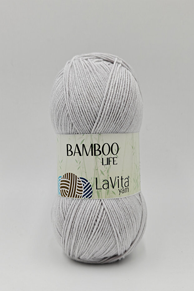 Bamboo Life Hand Knitting Yarn 50% Bamboo 50% Acrylic 100Gr (6040 Light Gray)