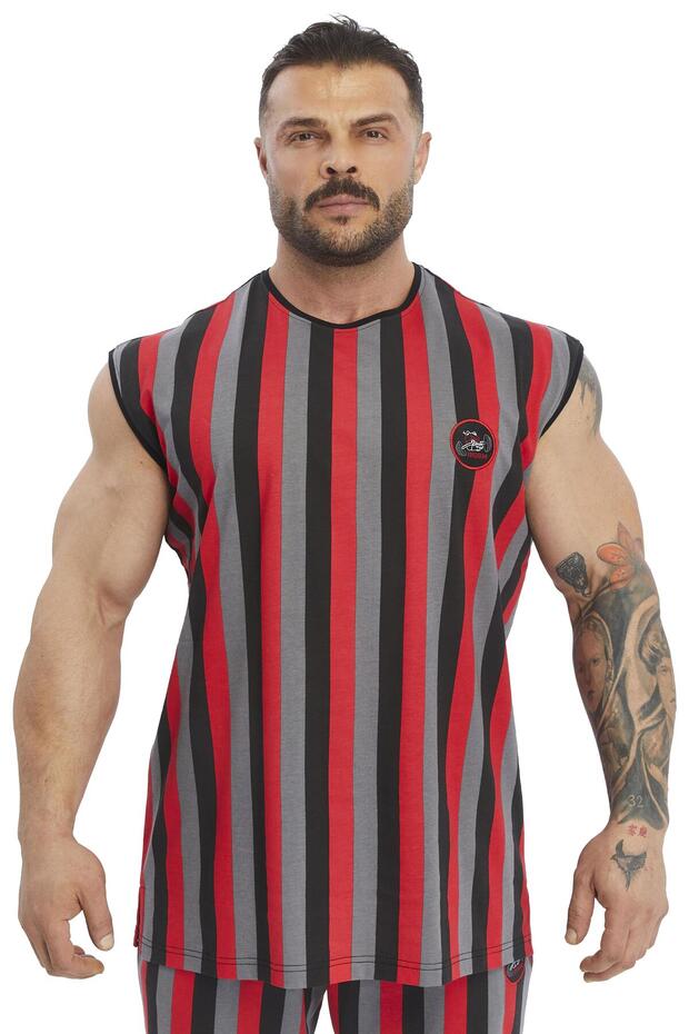 Oversize Sleeveless T-Shirt Fitness Training Top 2351