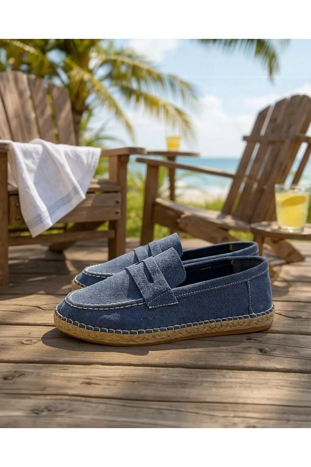 Hasır Detaylı Erkek Espadril - 5