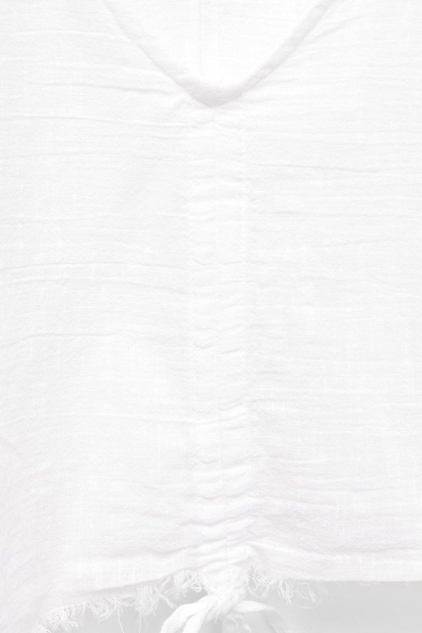Önü bağcıklı crop bluz - 7