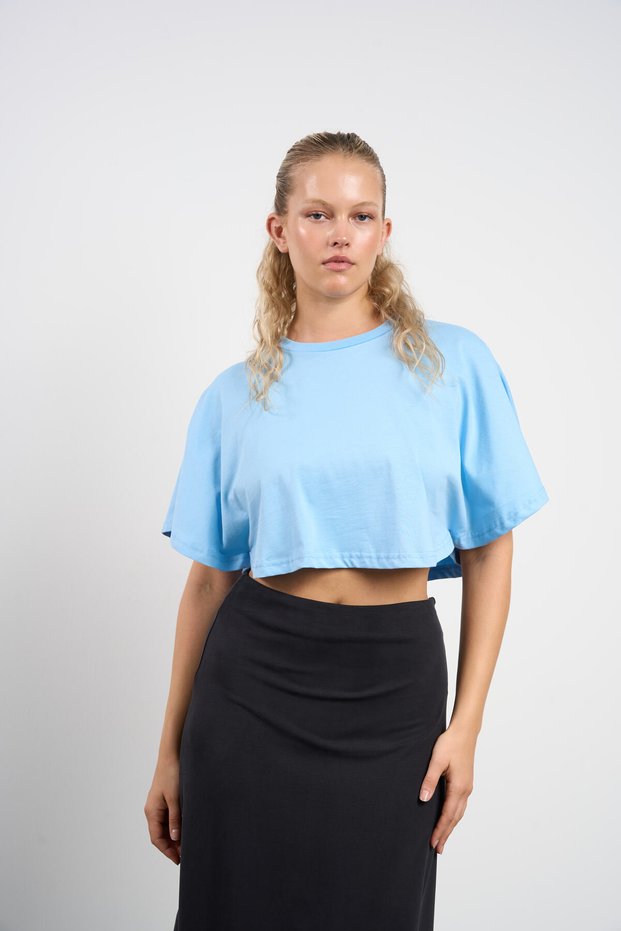 Women's Crop Short Sleeve Summer T-Shirt 36-42 | 25191