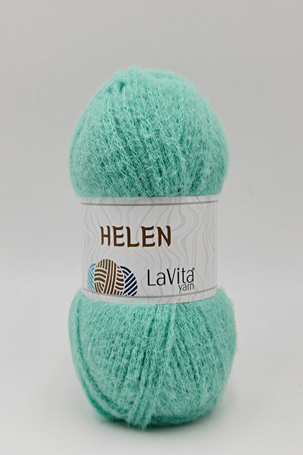 Helen Hand Knitting Yarn 100% Exclusive Polyamide 100Gr (4555 Water Green)