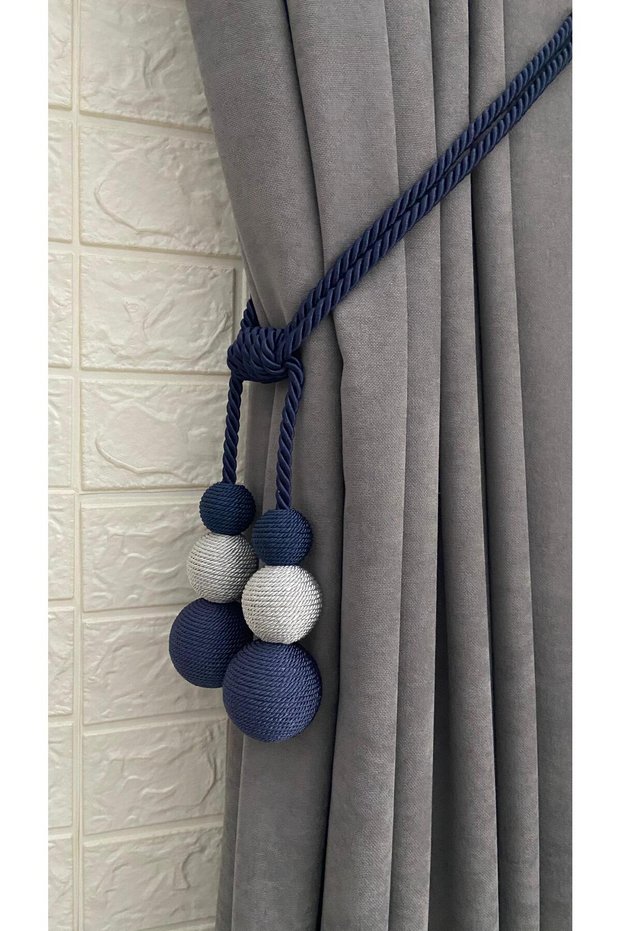 Curtain Accessory Curtain Bracol Layer by Layer Rope-Wrapped Curtain Tie 1Pcs Attached to Corner