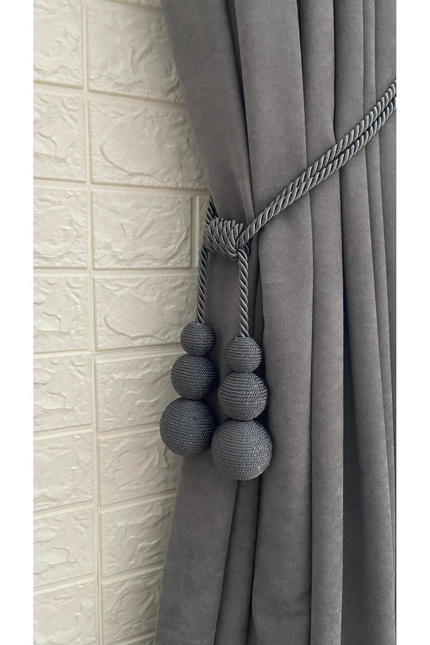 Curtain Accessory Curtain Bracol Layer by Layer Rope-Wrapped Curtain Tie 1Pcs Attached to Corner