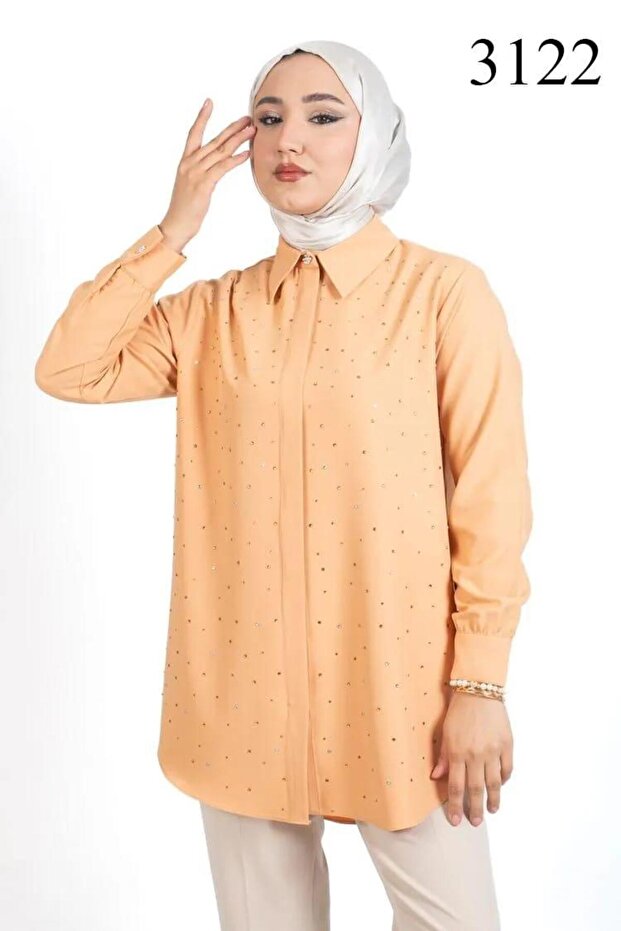 Women's Stone Detailed Shirt 3122