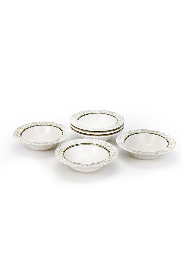 Ceramic Elana 17Cm Round Serving Bowl, White (Set of 6)
