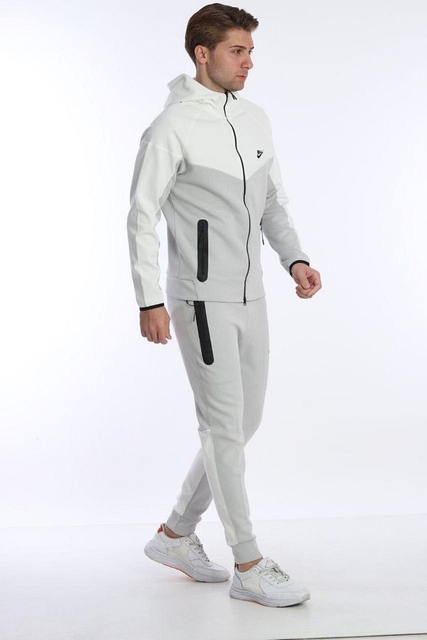 TECH FLEECE GRİ-BEYAZ EŞOFMAN TAKIMI - 2