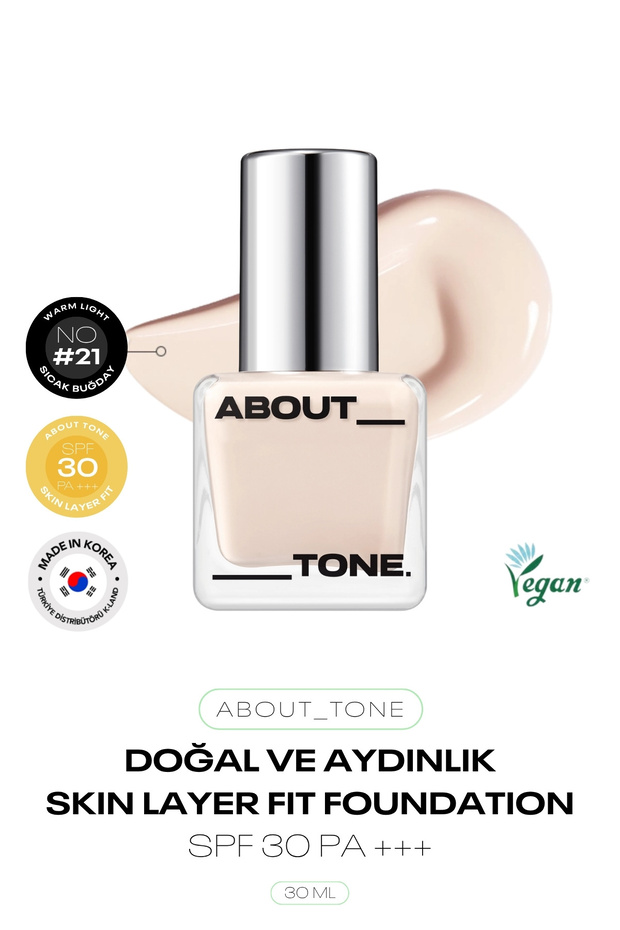 Vegan Foundation with Spf with Natural Look about Tone Skin Layer Fit Foundation Spf 30 + Pa ++