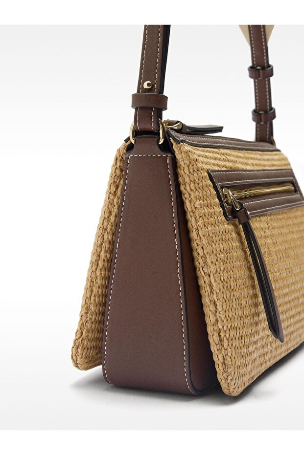 Hasır Çapraz Askılı Çanta - 1