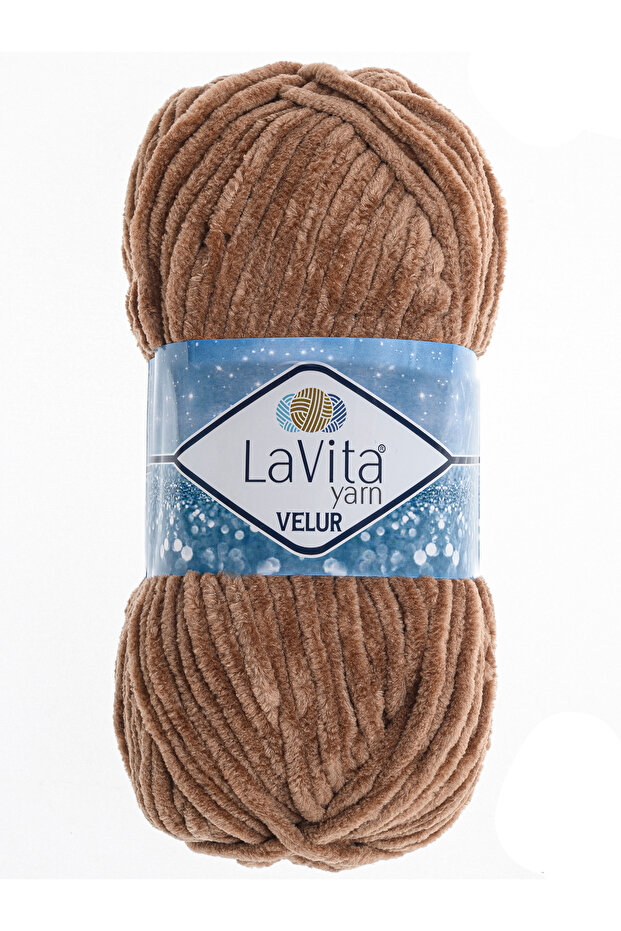 Velur Velvet Hand Knitting Yarn 100% Polyester 100Gr (7120 Medium D. Feather)