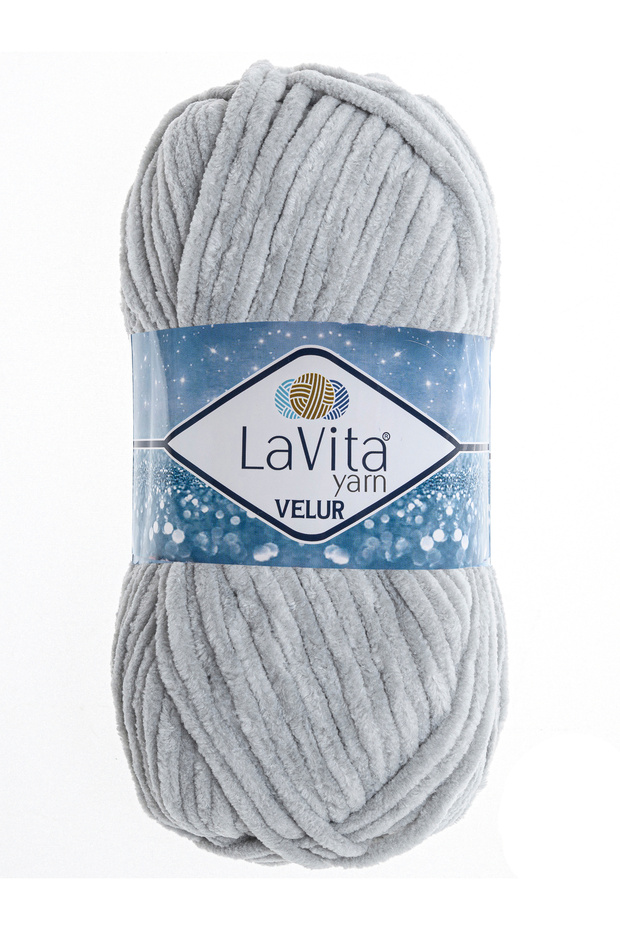 Velur Velvet Hand Knitting Yarn 100% Polyester 100Gr (6013 A.Gri̇)