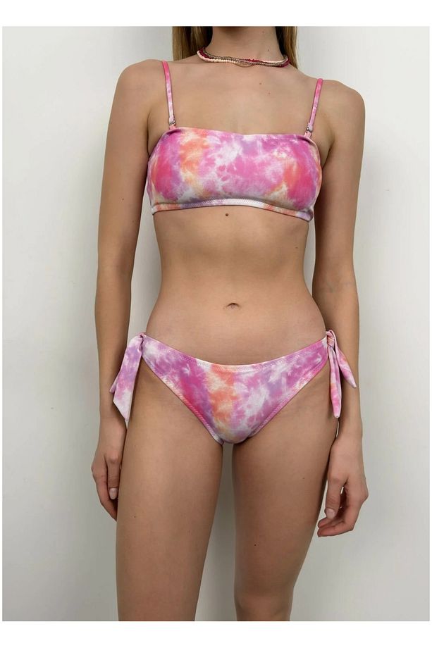 Batik Desen Pembe Bikini Takımı - 3