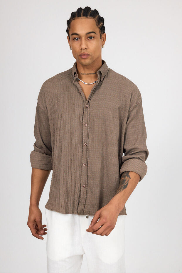 Comfortable Fit Basic Shirt Ag-Y19726Lns