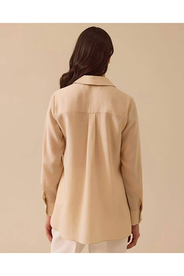 Taş İşlemeli Yaka Detaylı Gömlek - 4