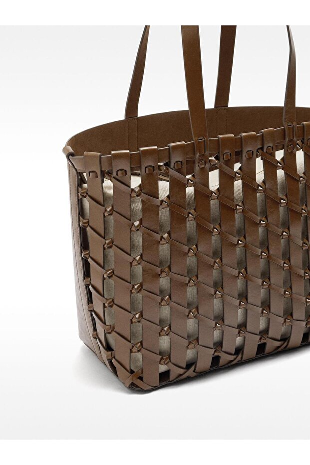 Düğümlü Örme Shopper Çanta - 2
