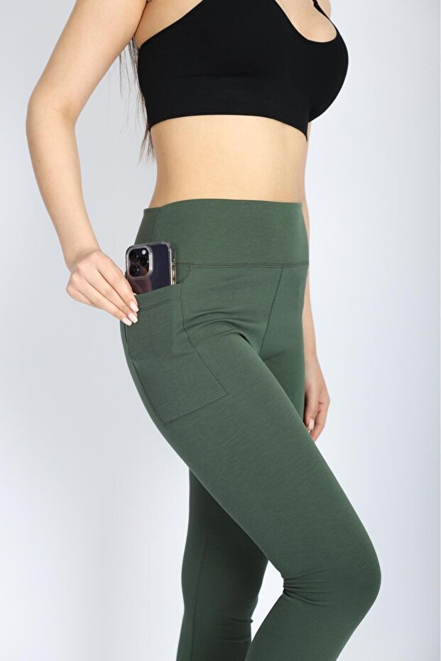 Black Double Pocket High Waist Leggings