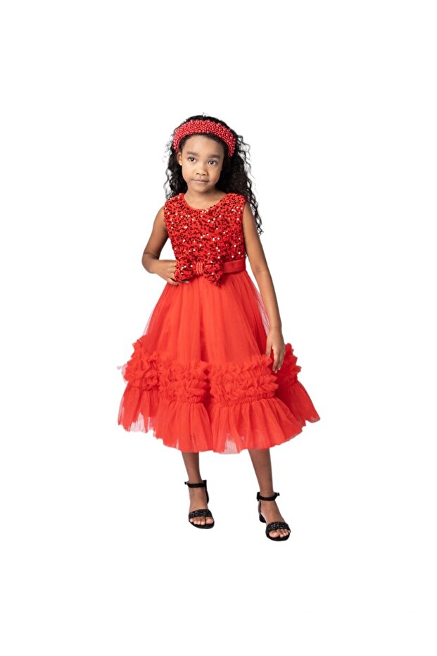 فستان توتو واسع من دانييلا - أحمر - 1