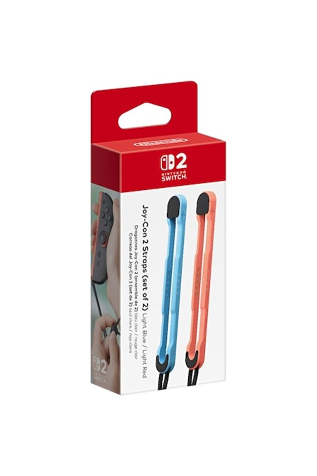 Set 2 straps for Switch Joy-Con 2, Light Blue/Light Red - 1