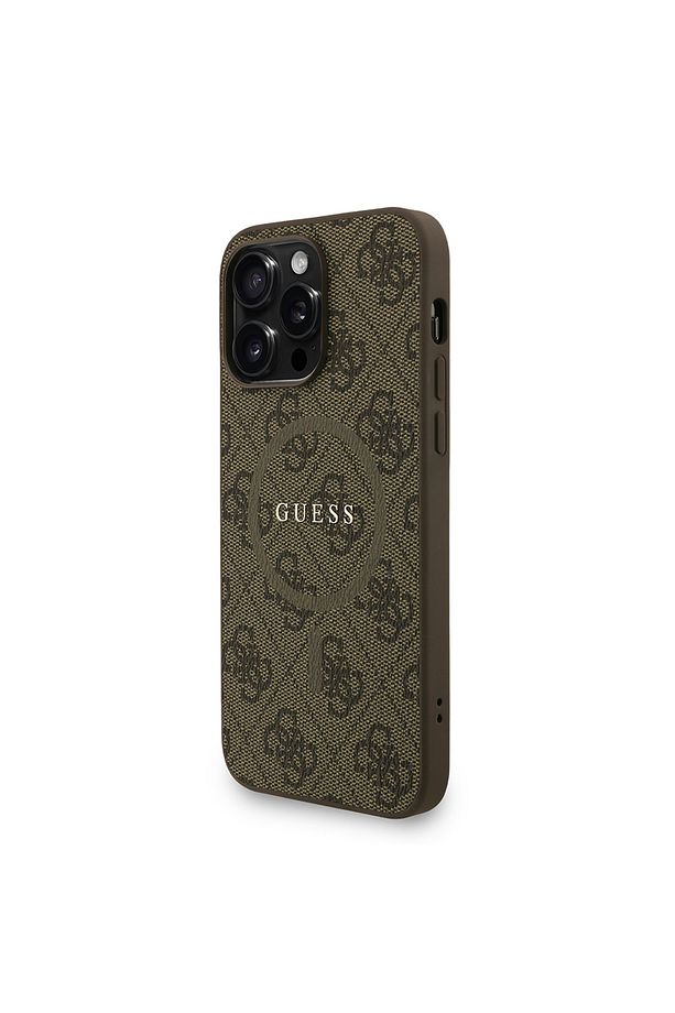 iPhone 14 Pro Max Uyumlu Kılıf Lisanslı M-safe Uyumlu Bilek Askı İpli Yazı Logolu Kapak Kahve - 2