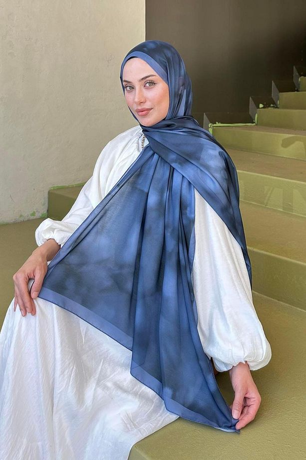 Batik Desen Soft Şal Antrasit - 3