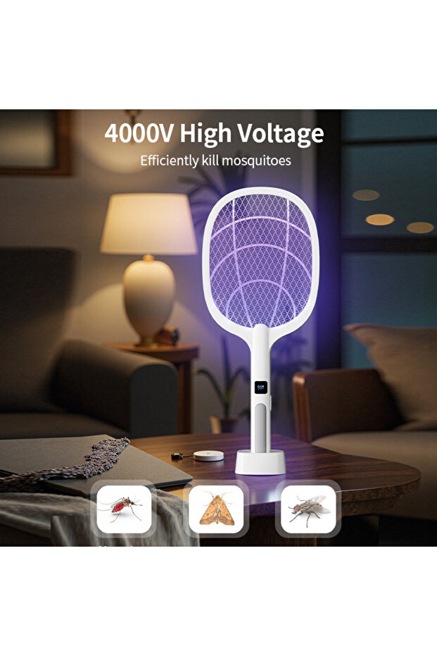 Bug Zapper, Mosquito Swatter, Fly Swatter, Mosquito Killer, 2 in 1 Dual Modes 3000V Electric Bug Zap - 4