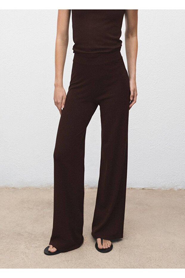 Slim Knitted Wideleg Pants