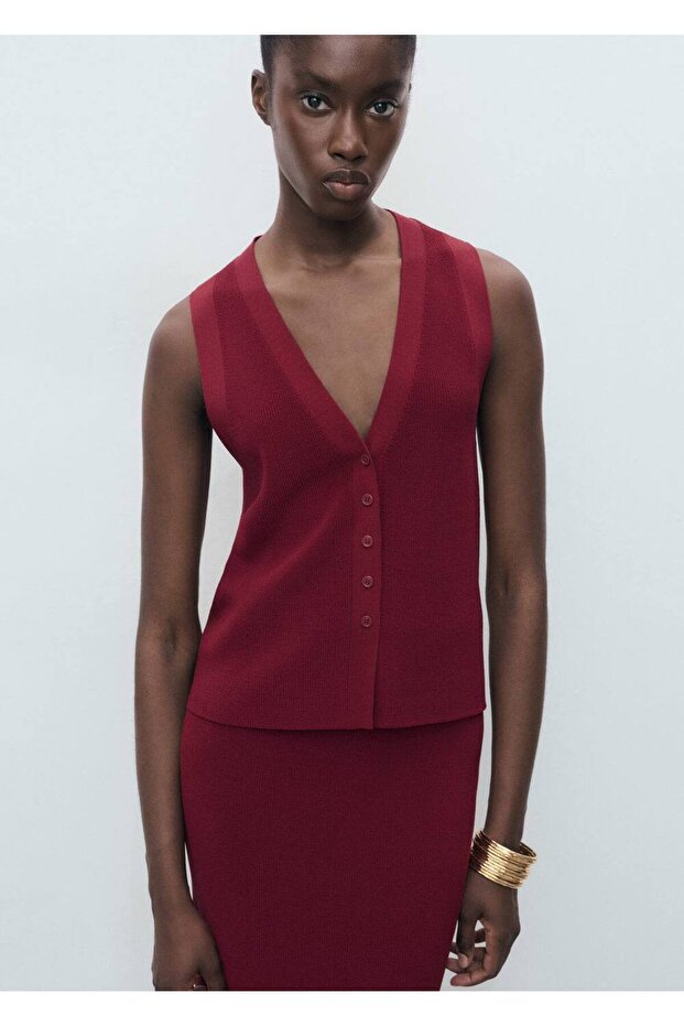 İnce örgülü yelek - 1