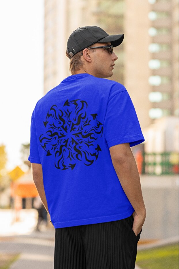 Men/Women Tattoo Transfer Printed Round Neck Short Sleeve T-Shirt