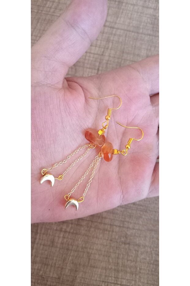 أقراط متدلية من حجر العقيق - 4