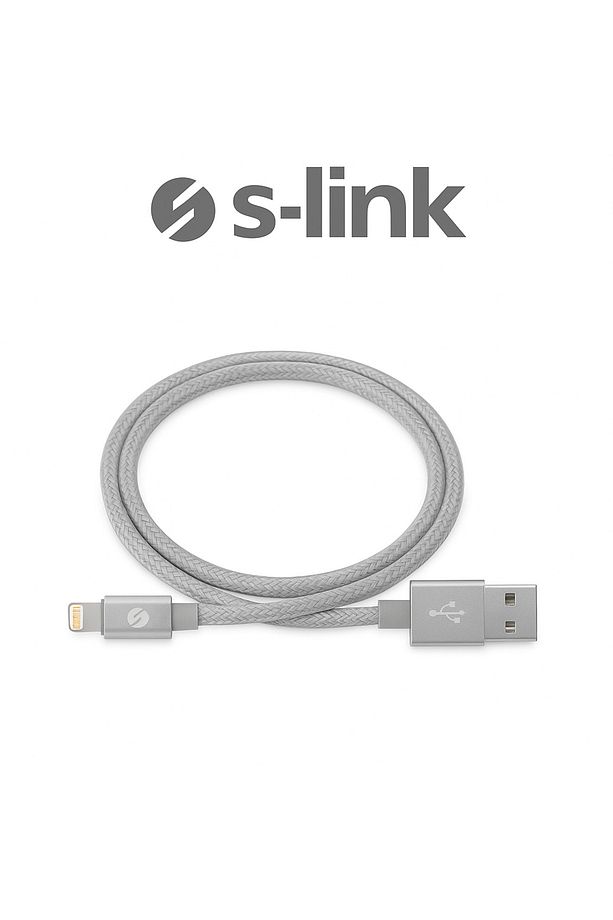"S-Link 1 Metre Lightning iPhone Uyumlu 2A Hızlı Şarj ve Data Kablosu - 1