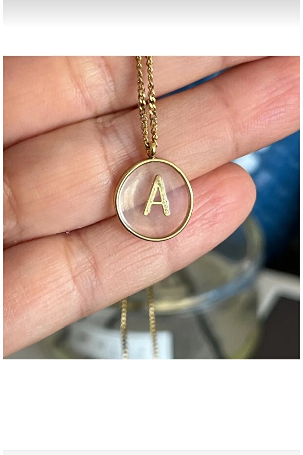 A harfi çelik kolye - 1